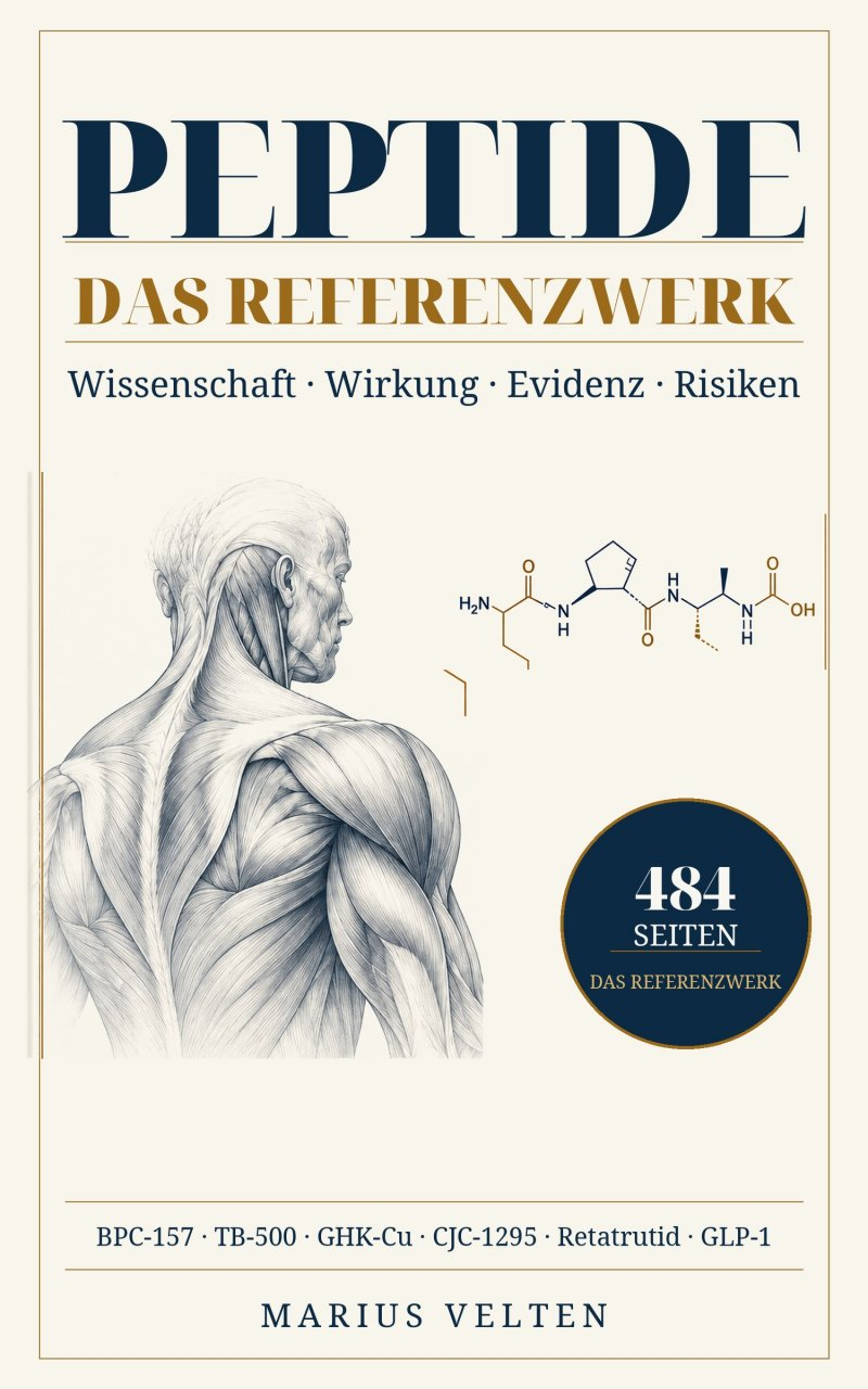 Cover des Buches PEPTIDE – Das Referenzwerk von Marius Velten, 484 Seiten